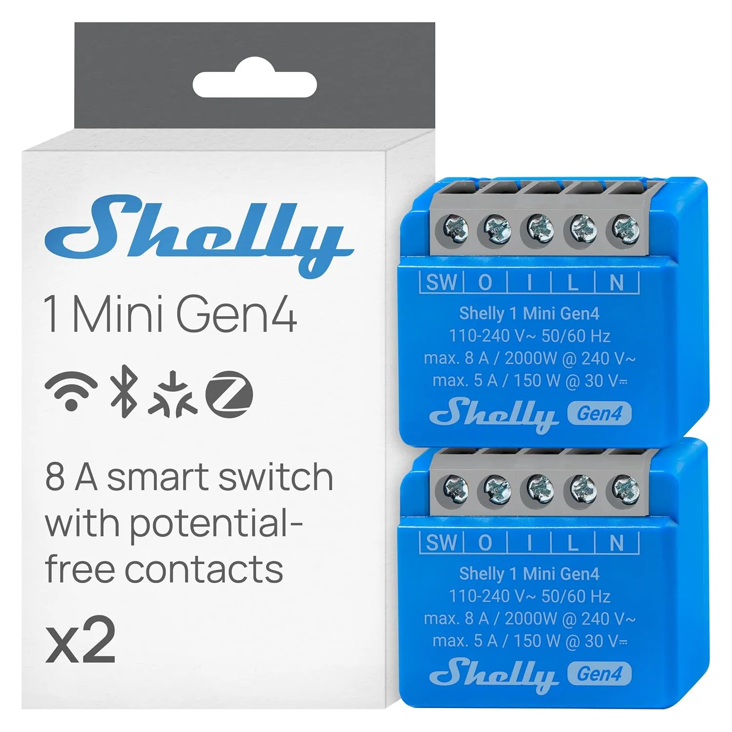 Shelly 1 Mini Gen4 (pack de 2)